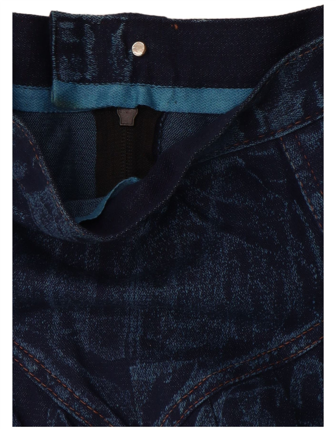 VINTAGE Womens Denim Flared Skirt W28 Medium  Blue