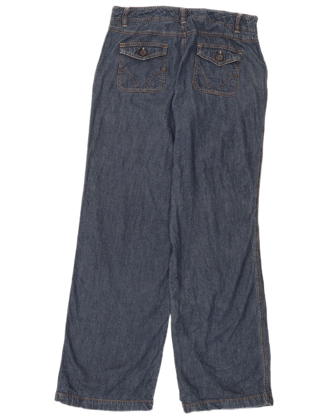 DOCKERS Womens Favorite Fit Wide Leg Jeans US 8 Medium W30 L31 Navy Blue