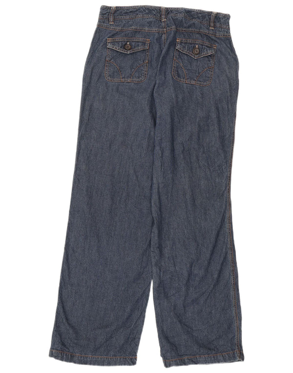 DOCKERS Womens Favorite Fit Wide Leg Jeans US 8 Medium W30 L31 Navy Blue