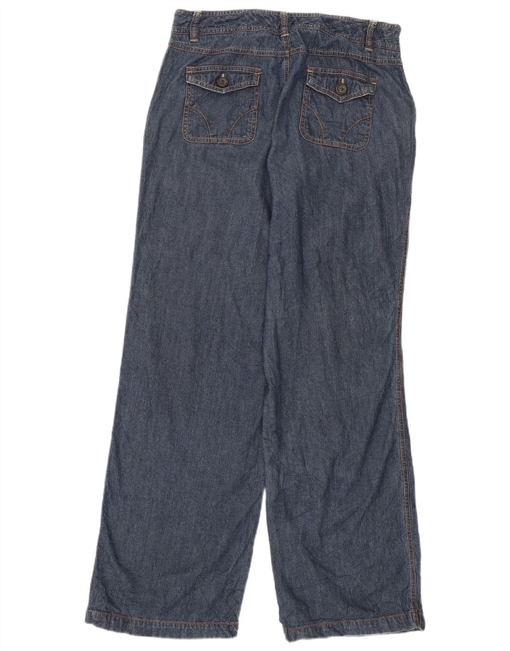 DOCKERS Womens Favorite Fit Wide Leg Jeans US 8 Medium W30 L31 Navy Blue