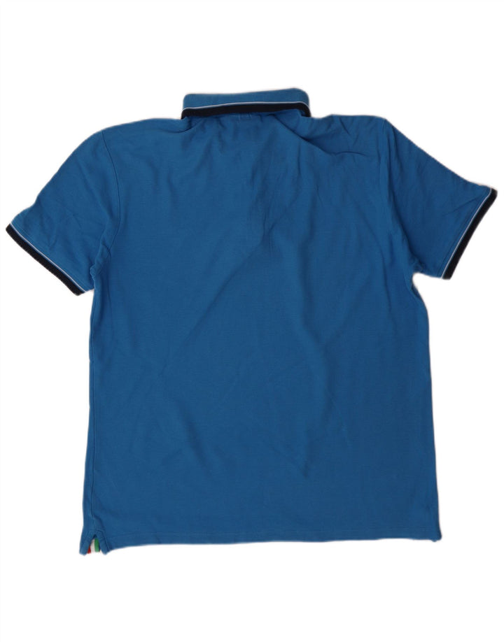 LOTTO Mens Polo Shirt Medium Blue Cotton