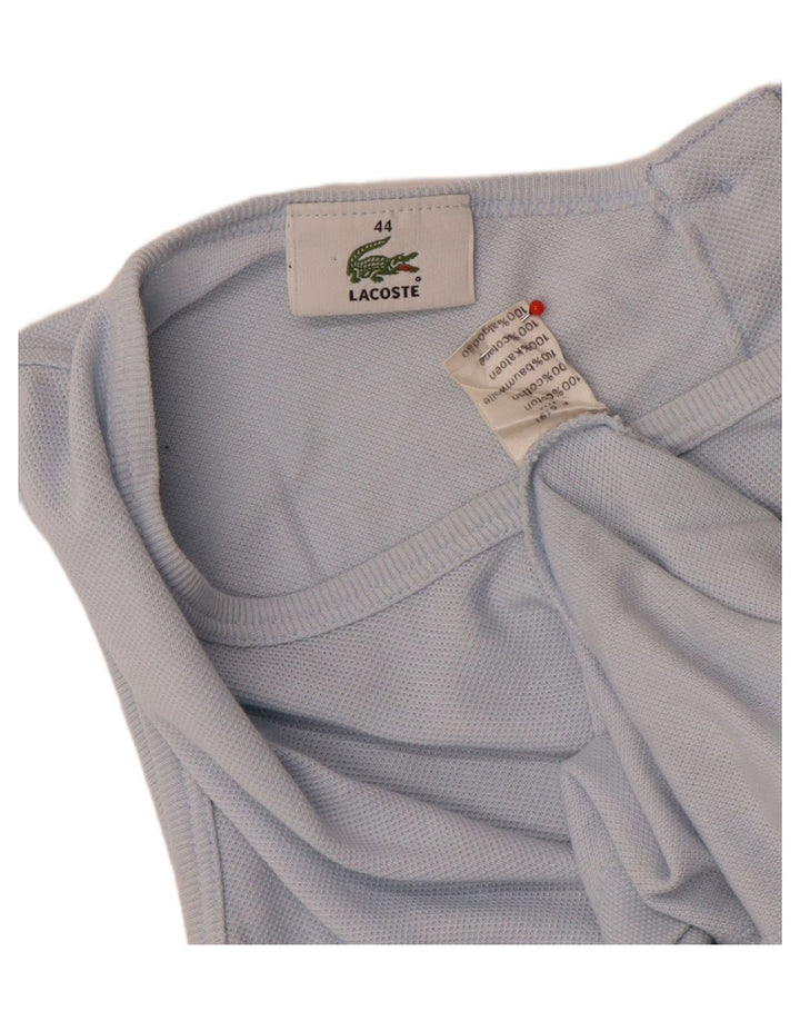 Lacoste Womens Vest Top Size 44 Large Blue Cotton