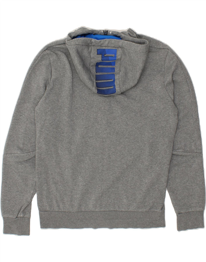 PUMA Mens Graphic Zip Hoodie Sweater Small Grey Vintage Puma and Second-Hand Puma from Messina Hembry 