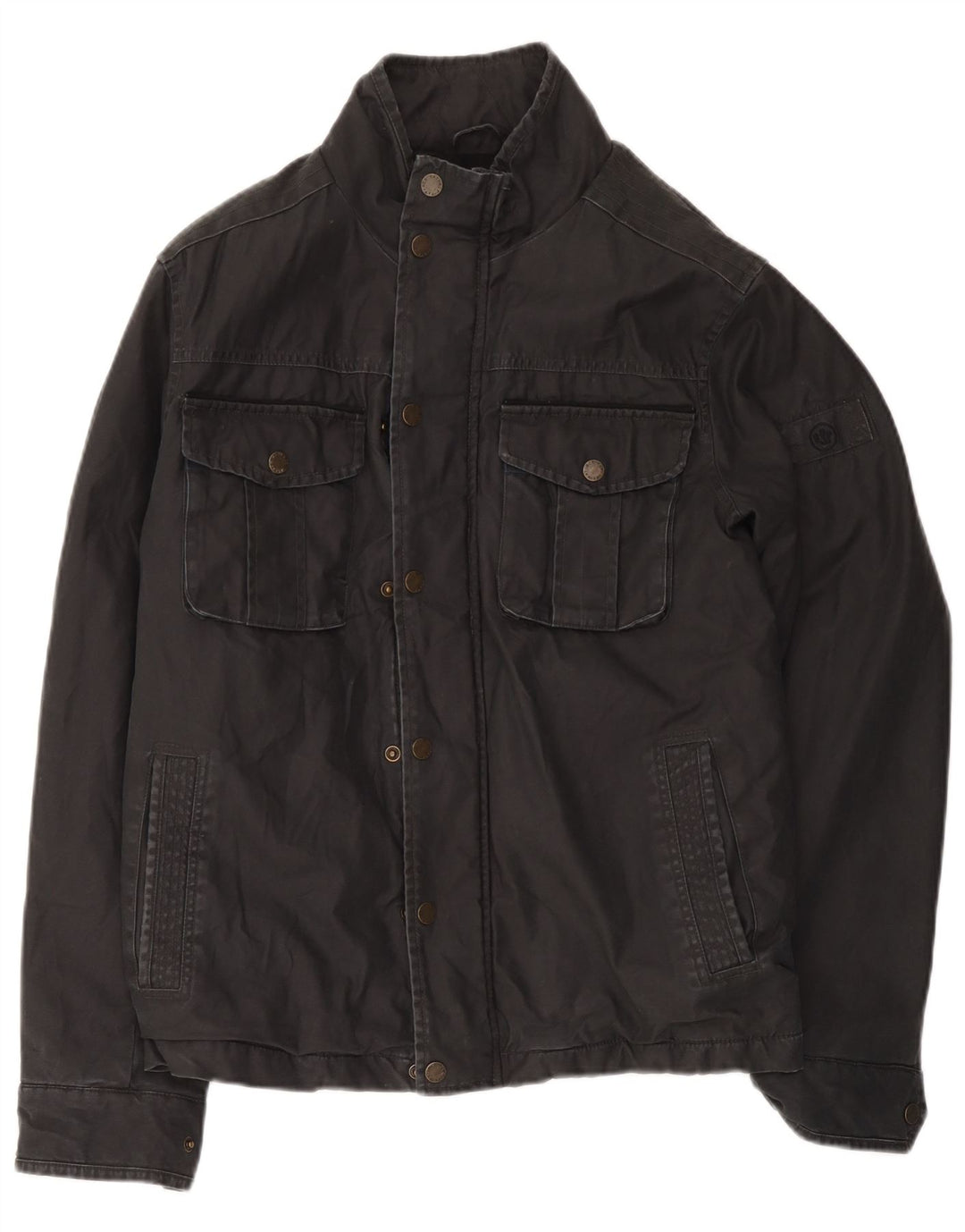 Fat Face Mens Windbreaker Jacket UK 38 Medium Grey Cotton