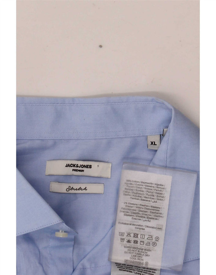 Jack & Jones Mens Shirt XL Blue Cotton