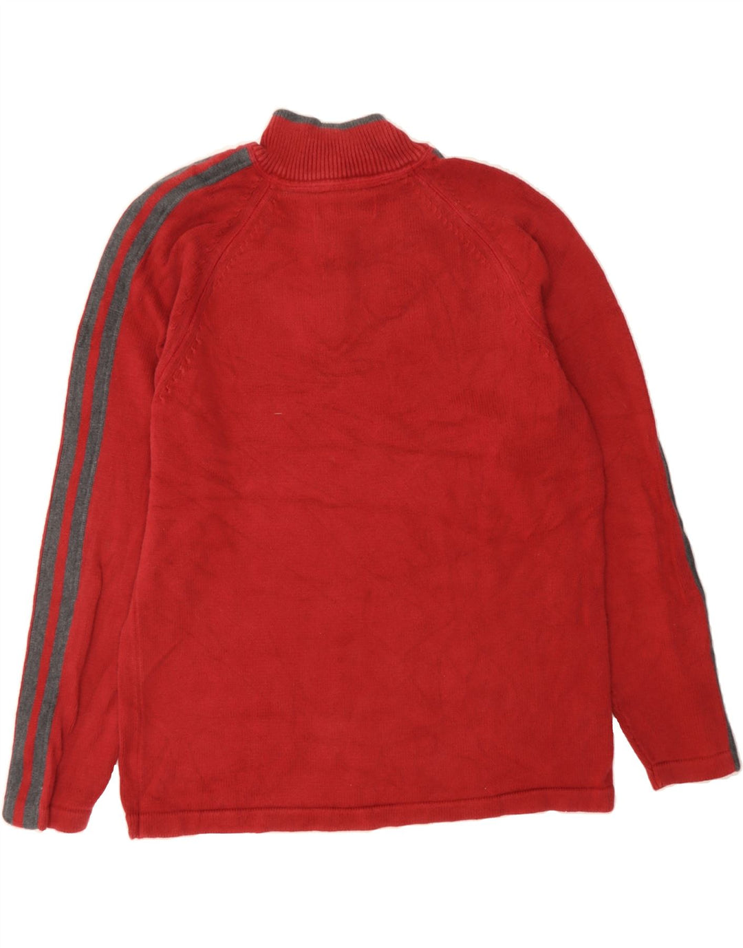 EDDIE BAUER Mens Zip Neck Jumper Sweater Large Red Cotton Vintage Eddie Bauer and Second-Hand Eddie Bauer from Messina Hembry 