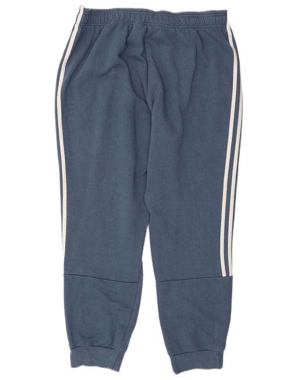 Adidas Mens Tracksuit Trousers Joggers Large Navy Blue Cotton