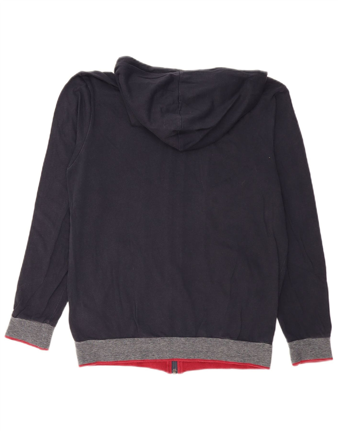 HUGO BOSS Mens Zip Hoodie Sweater Small Navy Blue Cotton