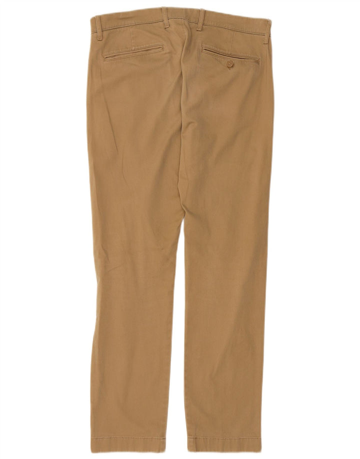 J. CREW Mens Straight Chino Trousers W31 L30 Beige Cotton