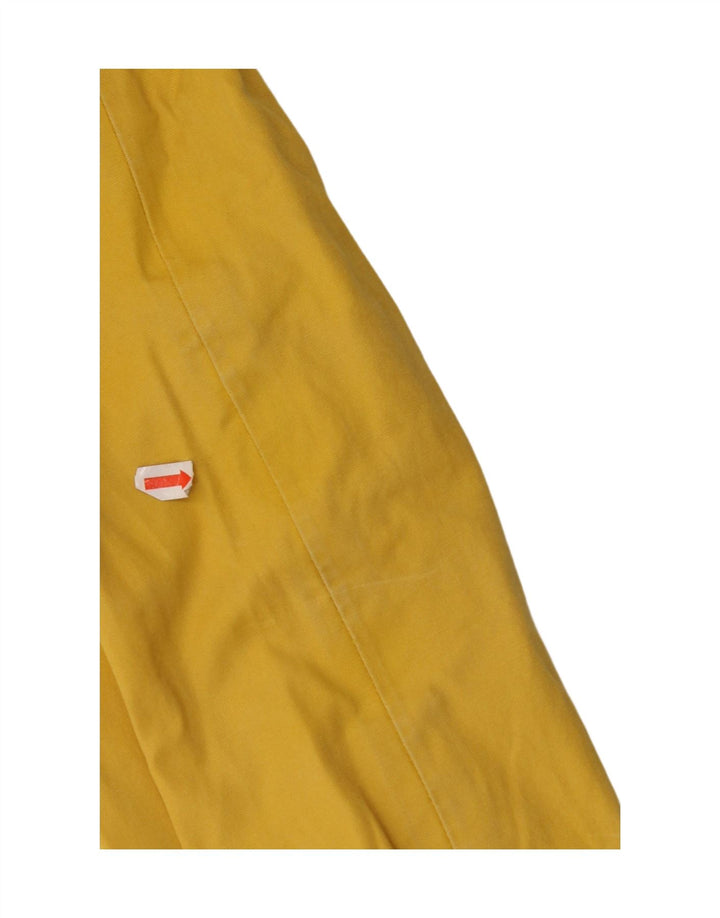 JOULES Womens Hooded Rain Jacket UK 8 Small Yellow Cotton