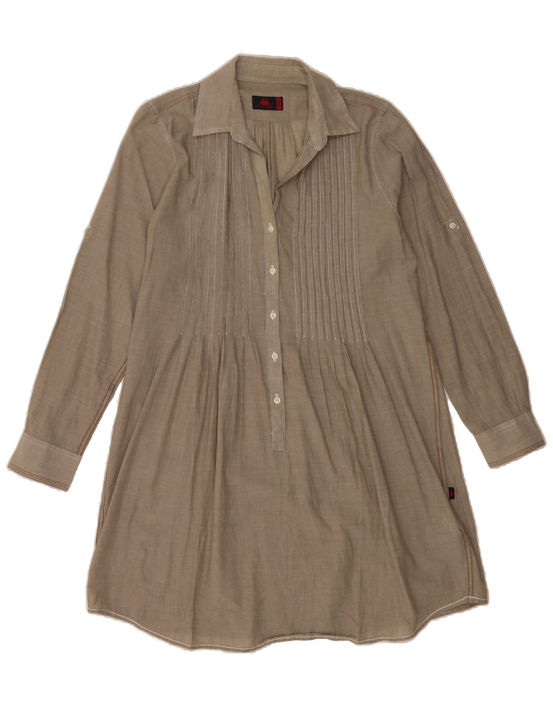 KAPPA Womens Pullover Shirt Dress UK 14 Large Grey Cotton Vintage Kappa and Second-Hand Kappa from Messina Hembry 