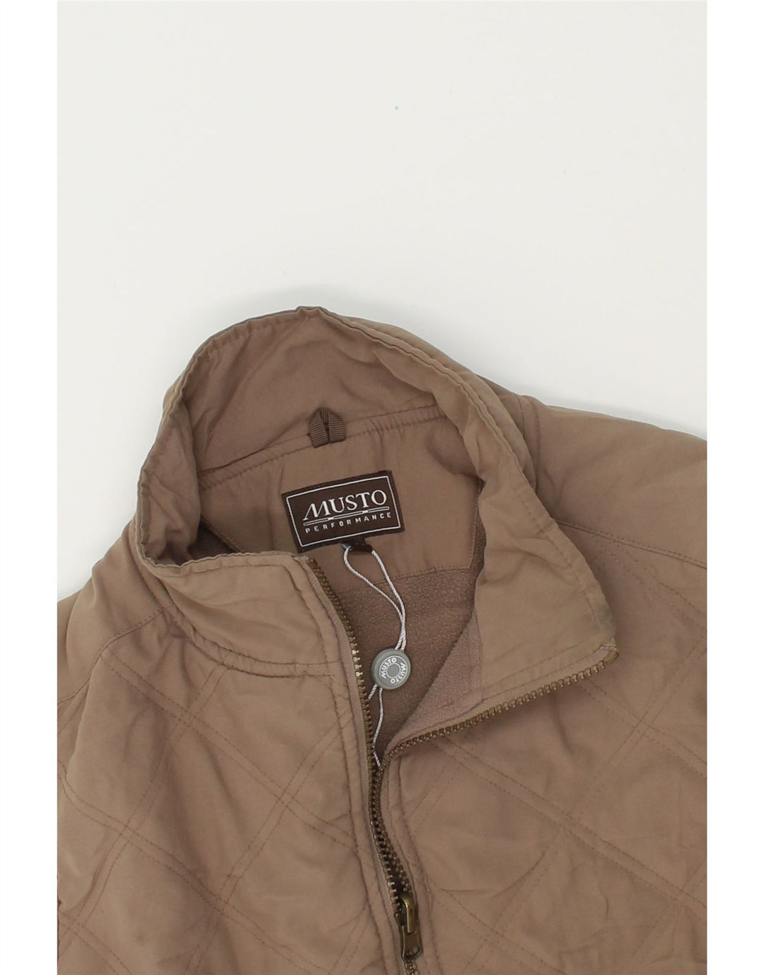 MUSTO Womens Quilted Gilet UK 14 Medium Brown Polyester Vintage Musto and Second-Hand Musto from Messina Hembry 
