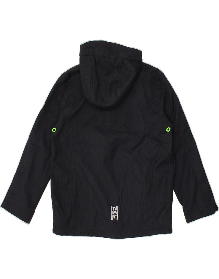 KILLTEC Boys Hooded Windbreaker Jacket 7-8 Years Navy Blue Polyester Vintage Killtec and Second-Hand Killtec from Messina Hembry 
