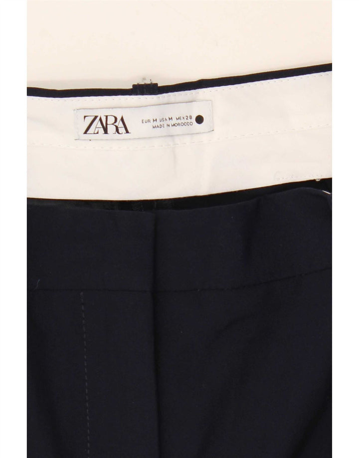 Zara Womens Pegged Chino Trousers Medium W30 L26 Navy Blue