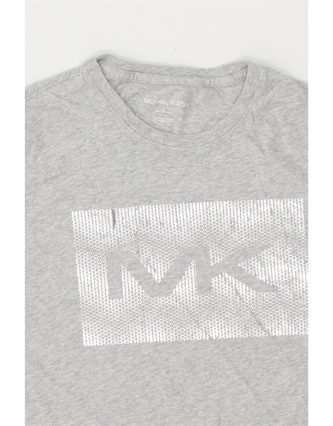 MICHAEL KORS Mens Graphic T-Shirt Top Medium Grey Cotton Vintage Michael Kors and Second-Hand Michael Kors from Messina Hembry 