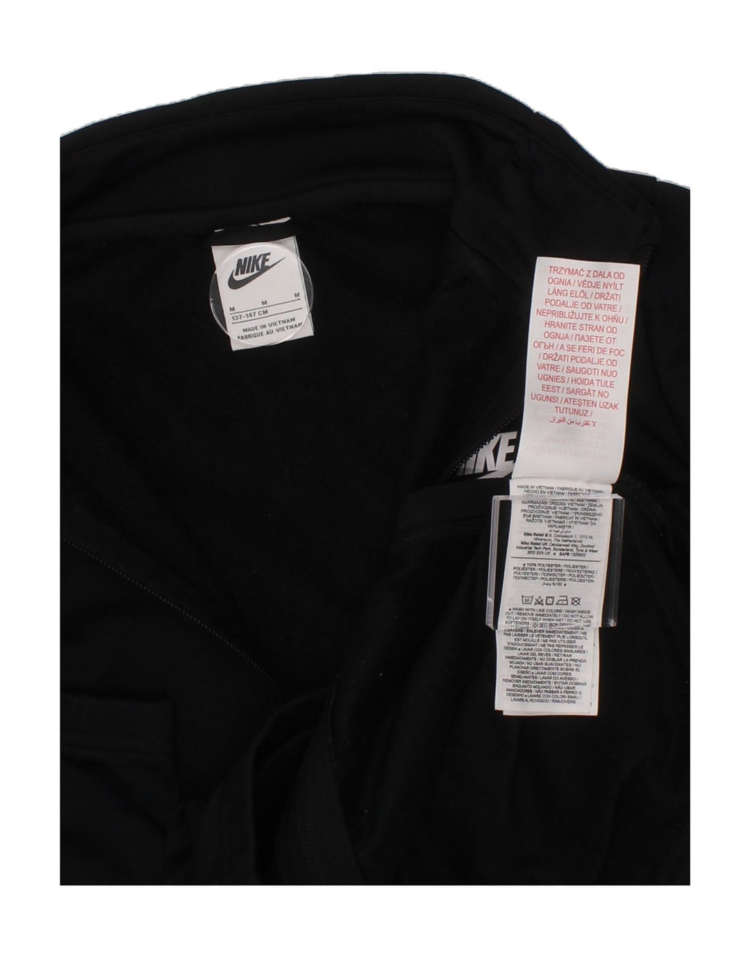 NIKE Boys Tracksuit Top Jacket 10-11 Years Medium Black Polyester Vintage Nike and Second-Hand Nike from Messina Hembry 