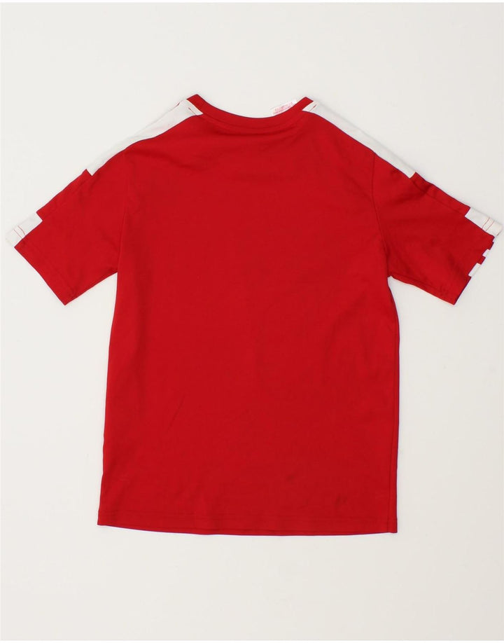 ADIDAS Boys Graphic T-Shirt Top 9-10 Years Red Polyester Vintage Adidas and Second-Hand Adidas from Messina Hembry 