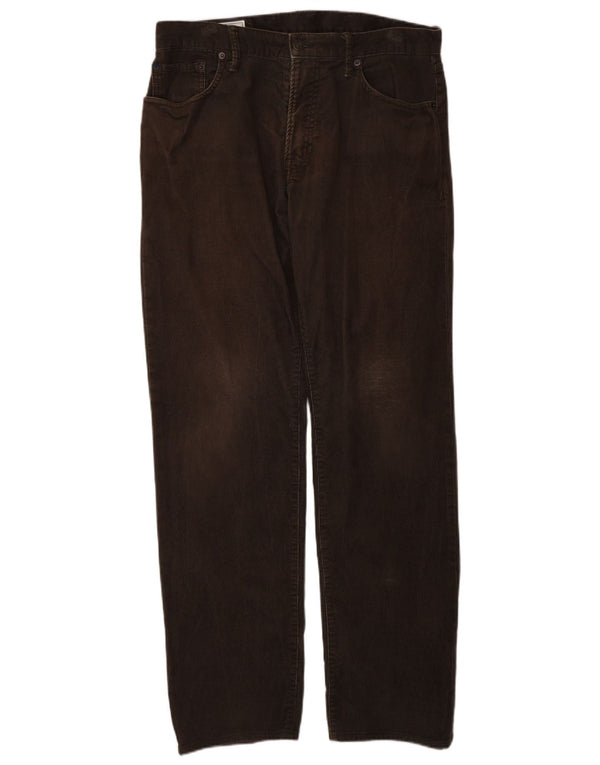 Gap Mens Straight Corduroy Trousers W32 L32 Brown Cotton