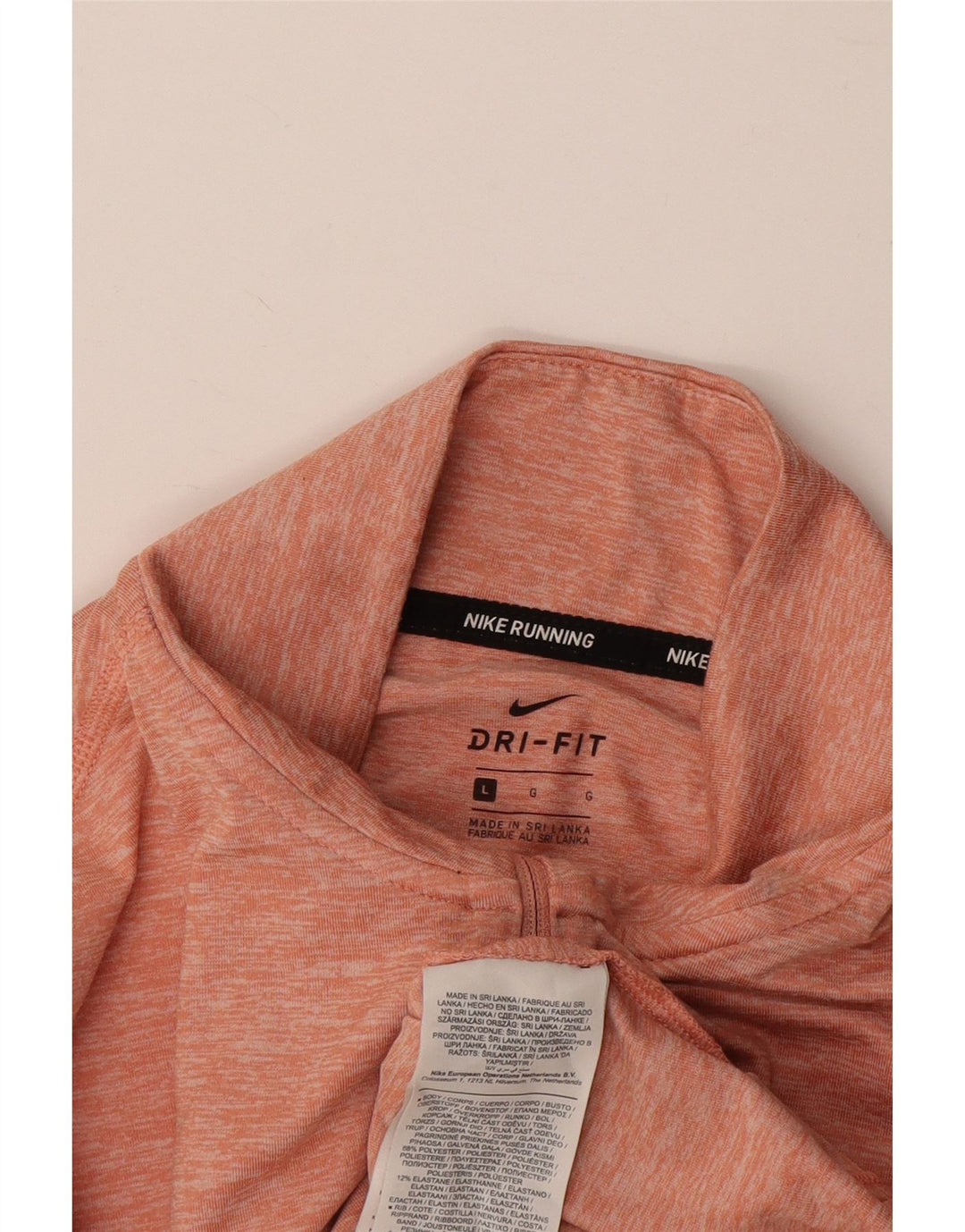 NIKE Womens Dri Fit Pullover Tracksuit Top UK 16 Large Pink Flecked