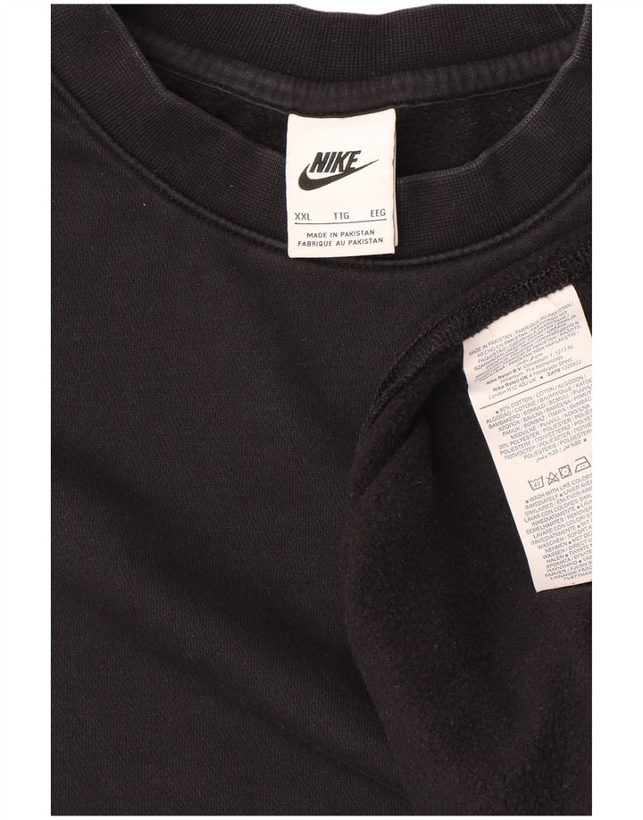 Nike Mens Sweatshirt Jumper 2XL Black Cotton