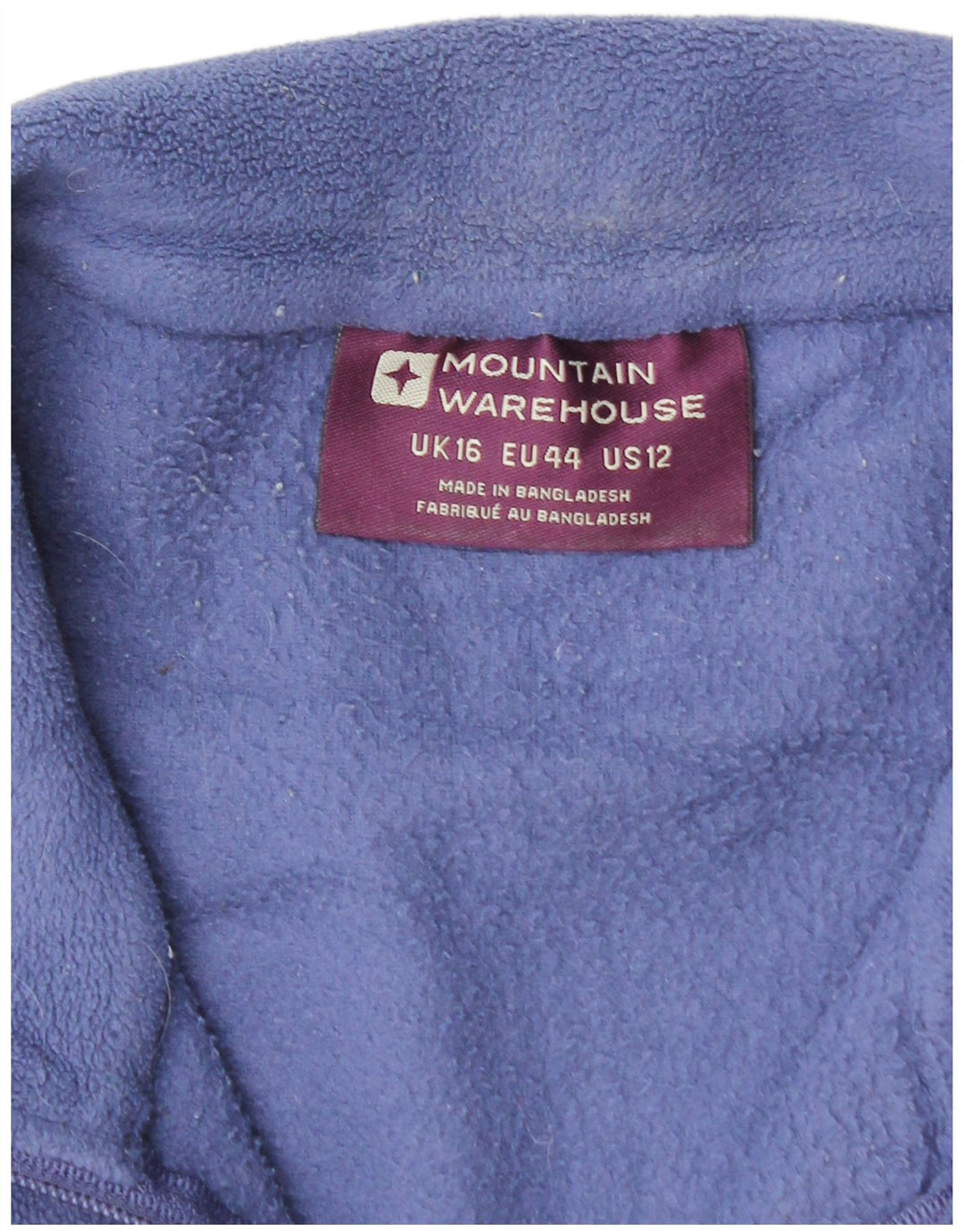 MOUNTAIN WAREHOUSE Womens Fleece Gilet UK 16 Large  Blue Polyester