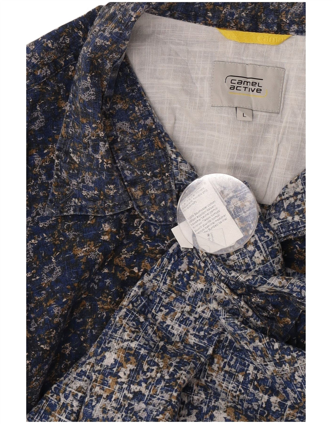 Camel Active Mens Shirt Large Navy Blue Floral Cotton
