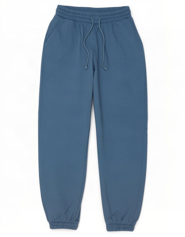 Zara Womens Tracksuit Trousers Joggers UK 12 Medium Blue Polyester