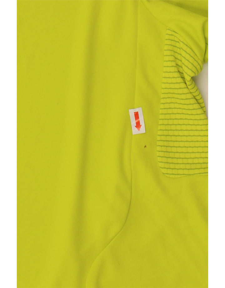 Adidas Mens Climacool T-Shirt Top Large Yellow Colourblock Polyester