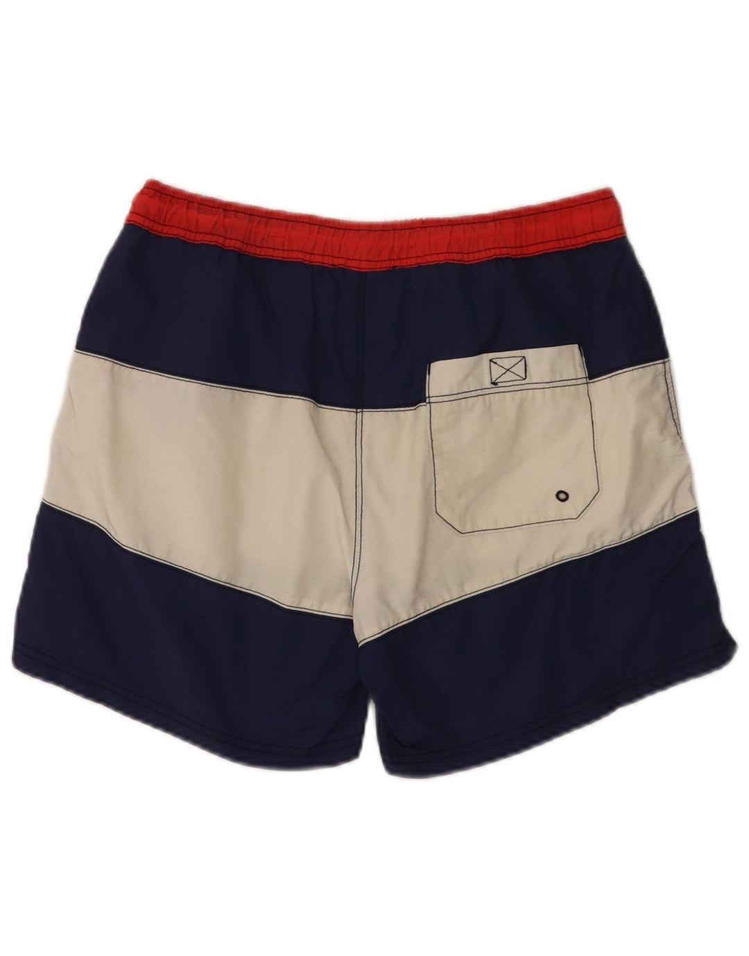 CONTE OF FLORENCE Mens Swimming Shorts Medium  Navy Blue Colourblock