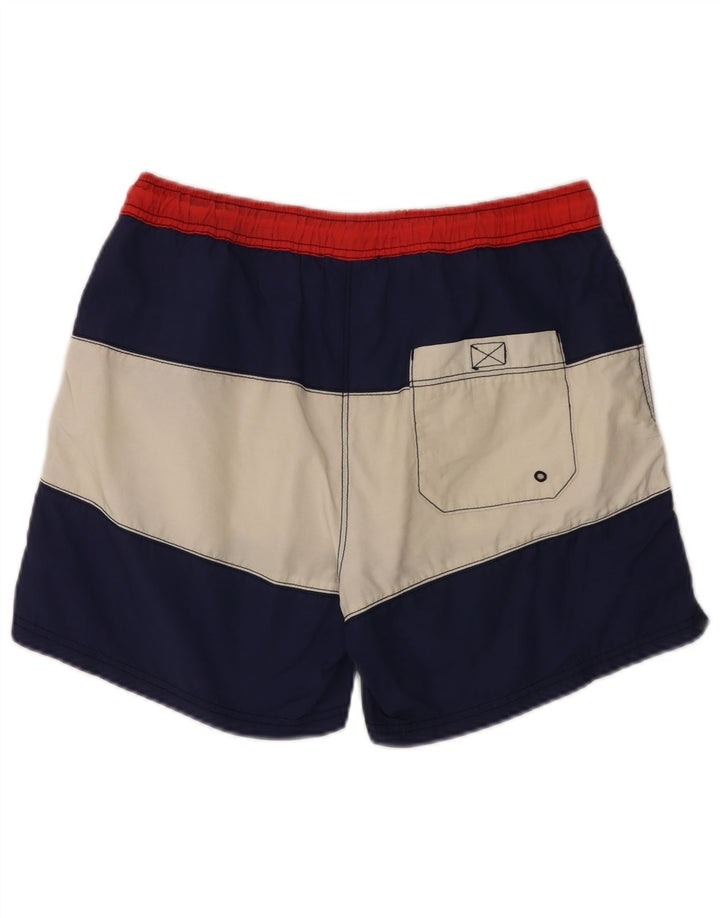 CONTE OF FLORENCE Mens Swimming Shorts Medium  Navy Blue Colourblock