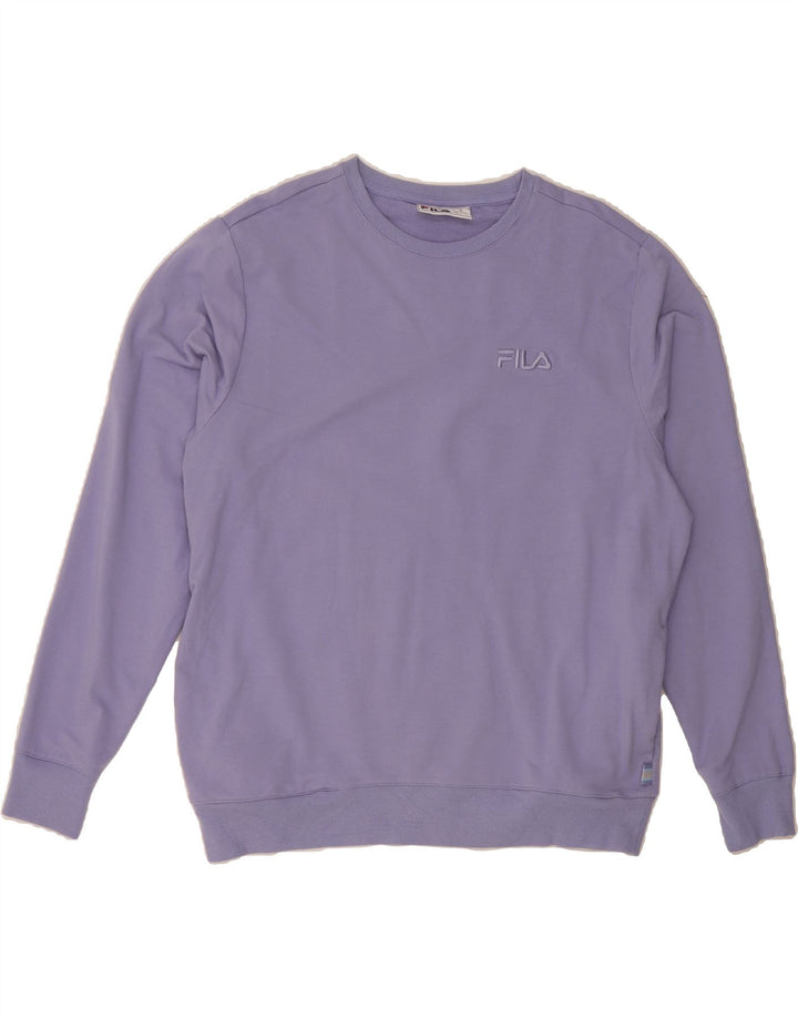 FILA Mens Sweatshirt Jumper XL Purple Cotton Vintage Fila and Second-Hand Fila from Messina Hembry 
