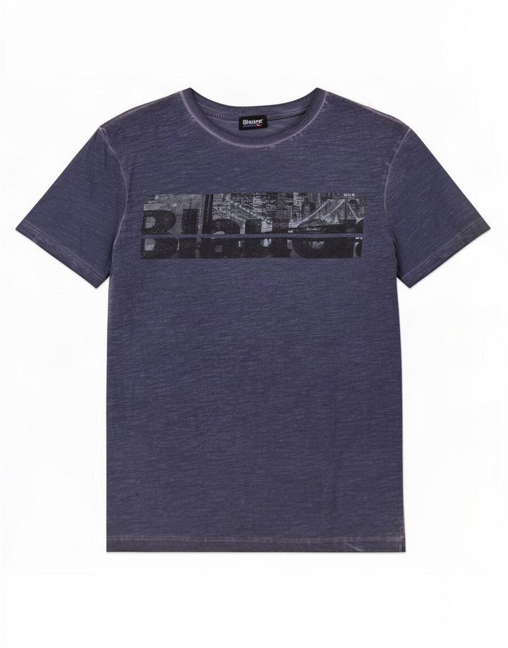 Blauer Mens Graphic T-Shirt Top Medium Navy Blue