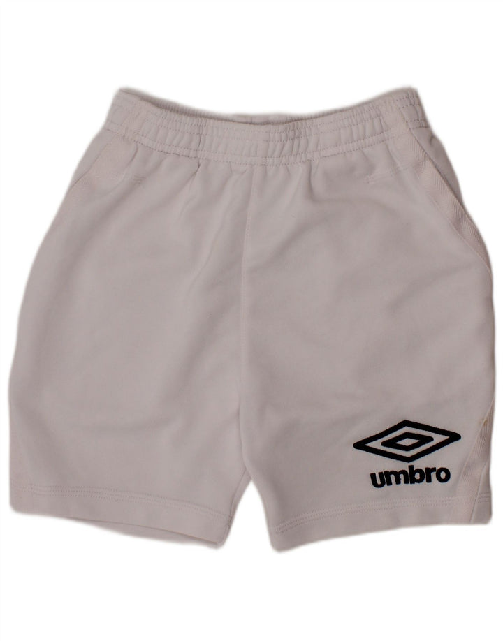 UMBRO Boys Graphic Sport Shorts 8-9 Years  White
