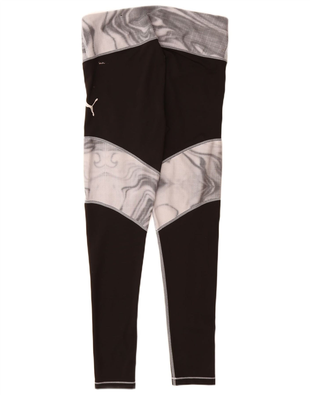 Puma Womens Leggings UK 16 Large Black Colourblock