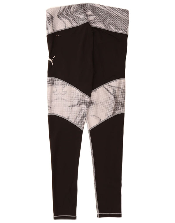 Puma Womens Leggings UK 16 Large Black Colourblock