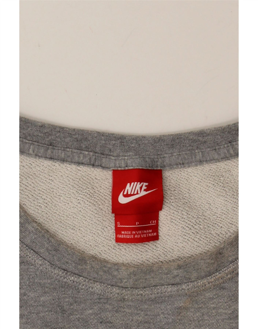 NIKE Womens Track & Field Oversized Sweatshirt Jumper UK 10 Small Grey Vintage Nike and Second-Hand Nike from Messina Hembry 
