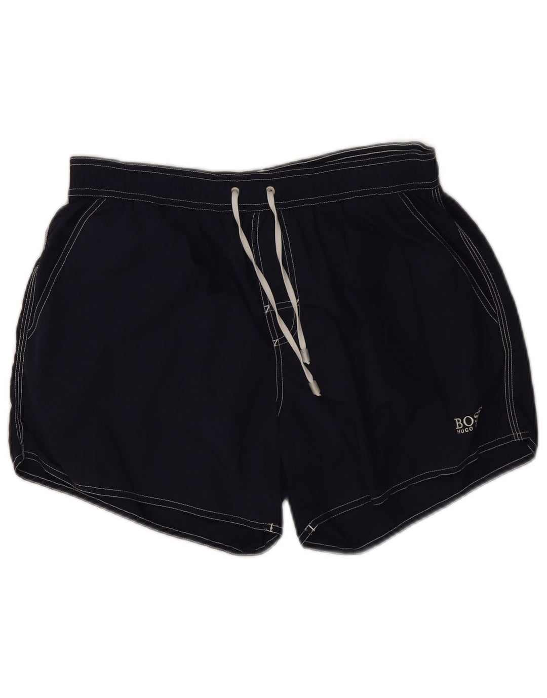 Hugo Boss Mens Swimming Shorts Medium Navy Blue Polyamide