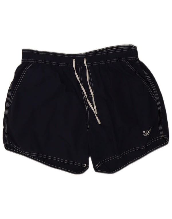 Hugo Boss Mens Swimming Shorts Medium Navy Blue Polyamide