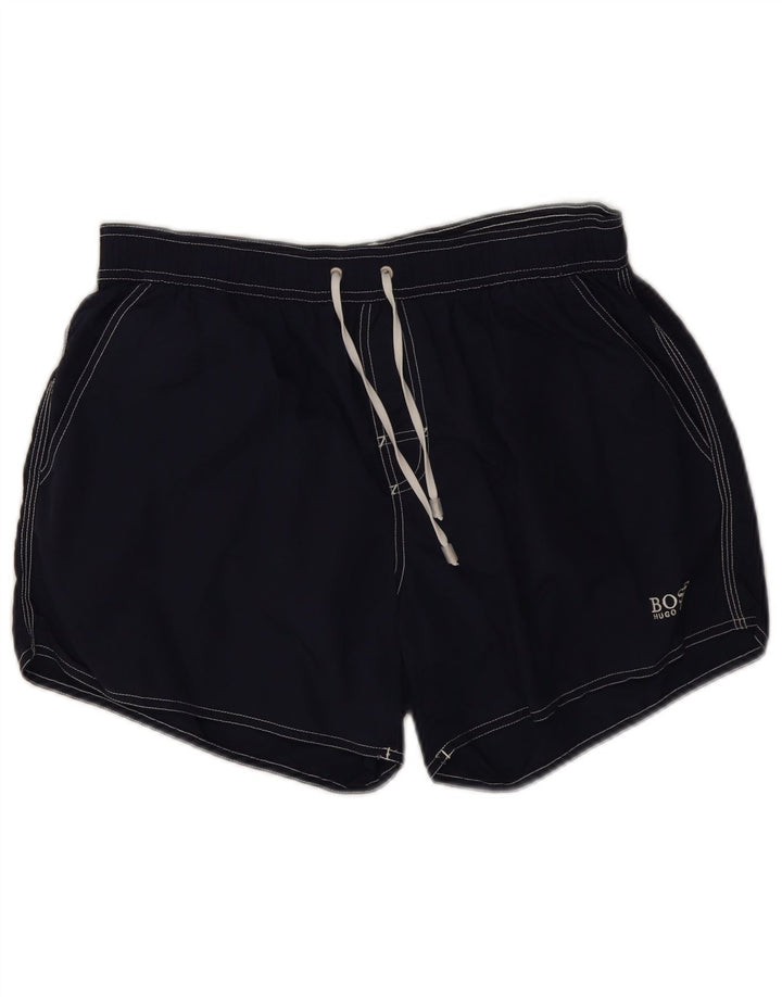 Hugo Boss Mens Swimming Shorts Medium Navy Blue Polyamide