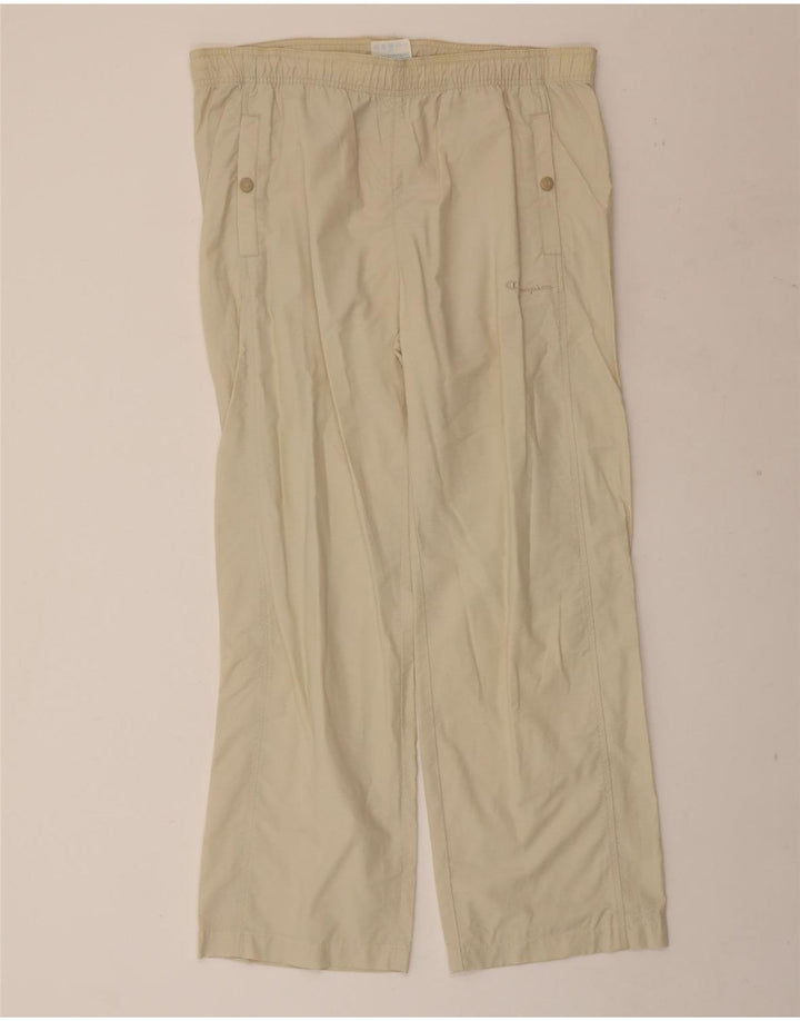 CHAMPION Mens Straight Casual Trousers Large W36 L29 Off White Cotton