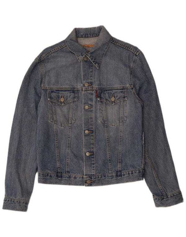 LEVI'S Mens Denim Jacket UK 38 Medium Blue Cotton