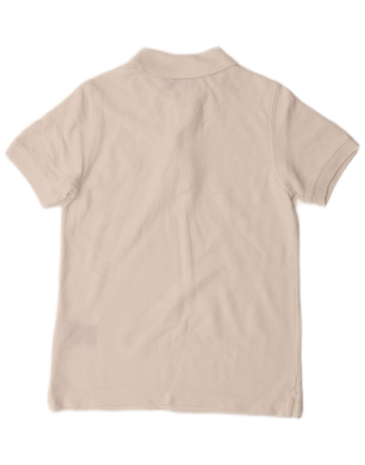 Benetton Boys Polo Shirt 7-8 Years Medium  White Cotton