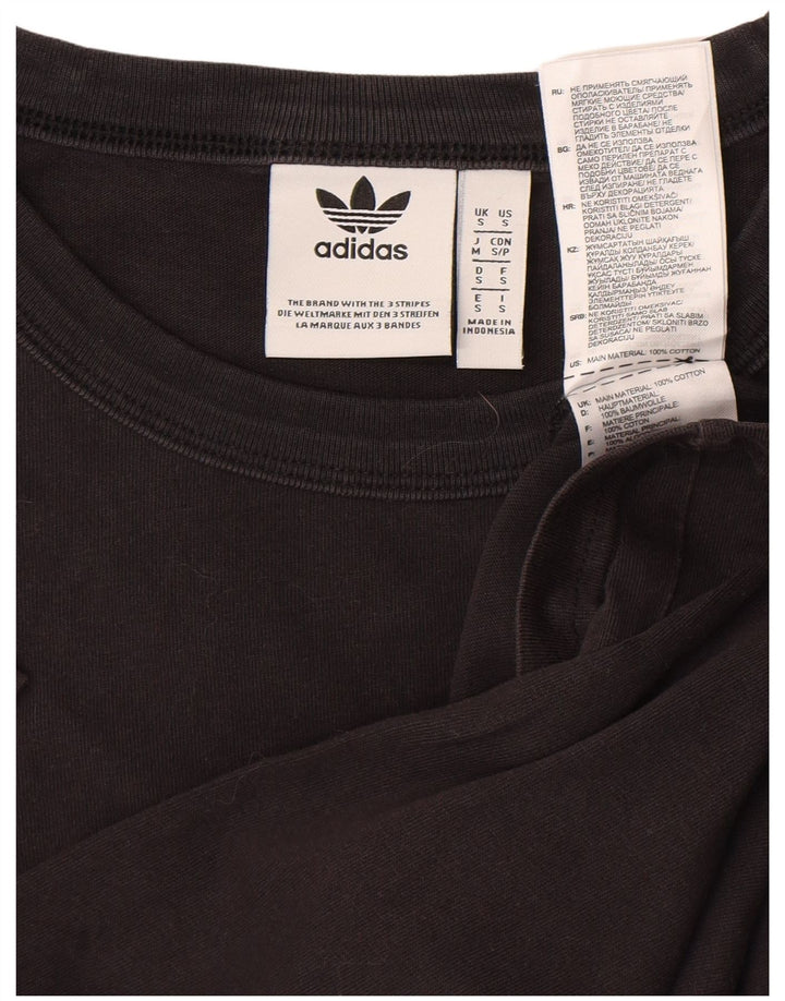 ADIDAS Mens Graphic T-Shirt Top Small Black Cotton