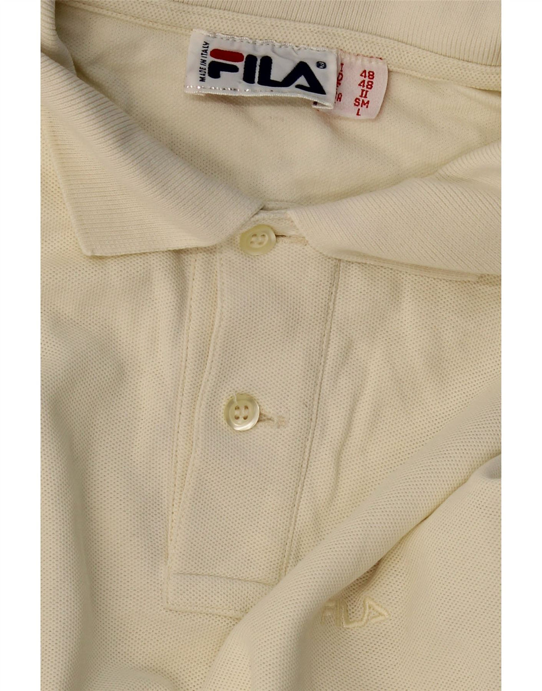 FILA Mens Polo Shirt IT 48 Medium Beige