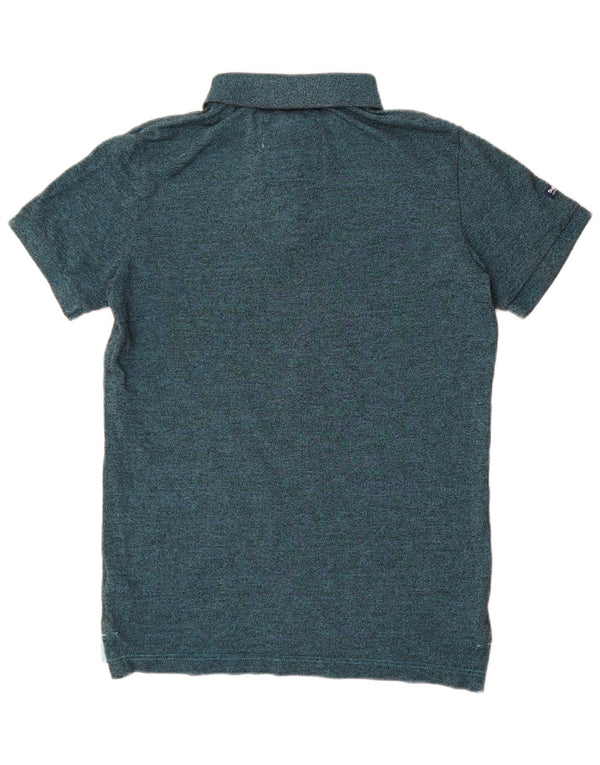 Superdry Mens Polo Shirt Medium Green Flecked Polyester