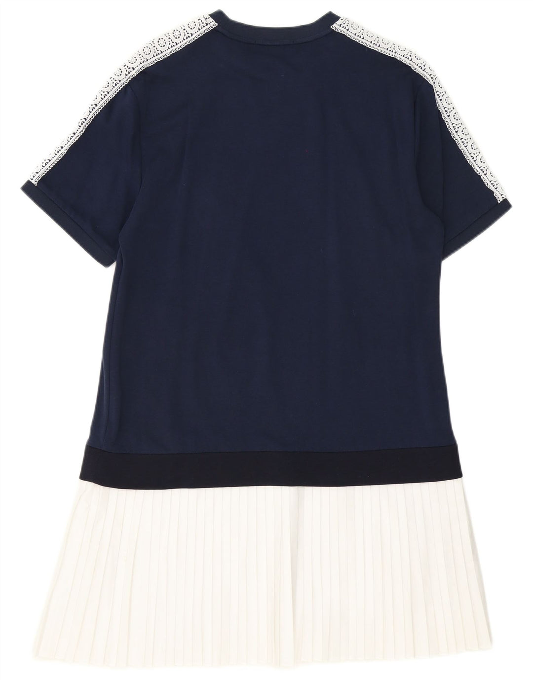 Fred Perry Womens Basic Dress UK 14 Large Navy Blue Colourblock Cotton