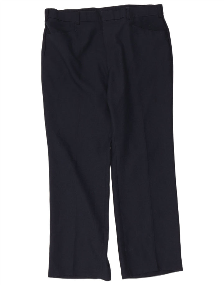 LEVI'S Mens Action Slacks Straight Casual Trousers W38 L30 Navy Blue