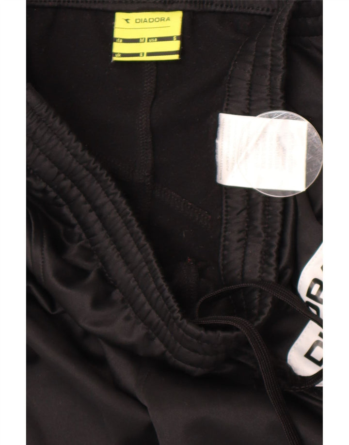 Diadora Mens Graphic Tracksuit Trousers Small  Black Polyester