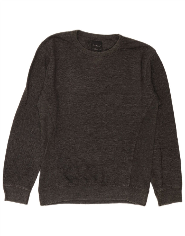 Zara Mens Sweatshirt Jumper Medium Grey Cotton