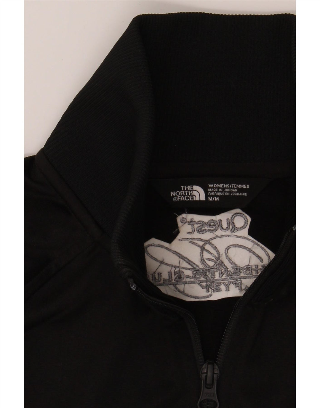 THE NORTH FACE Womens Graphic Tracksuit Top Jacket UK 14 Medium Black Vintage The North Face and Second-Hand The North Face from Messina Hembry 